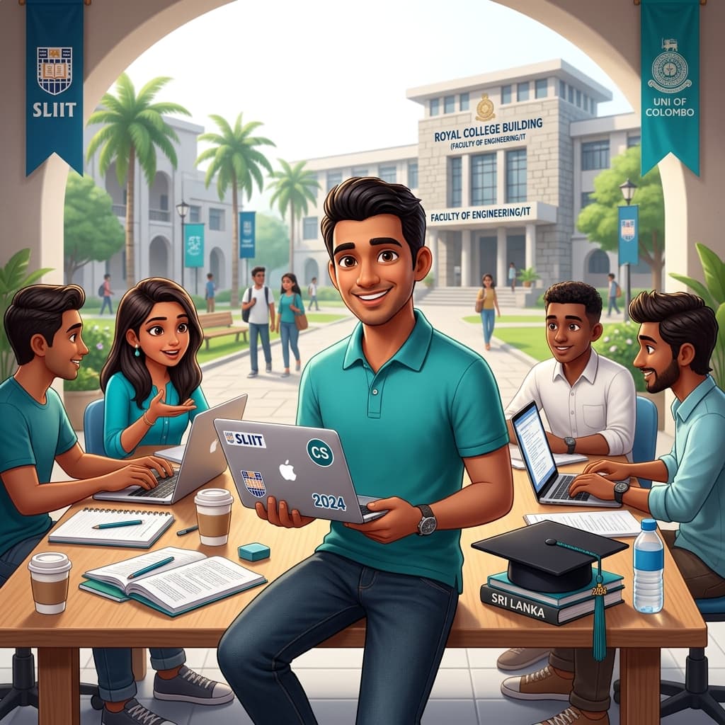 University student with AI guidance
